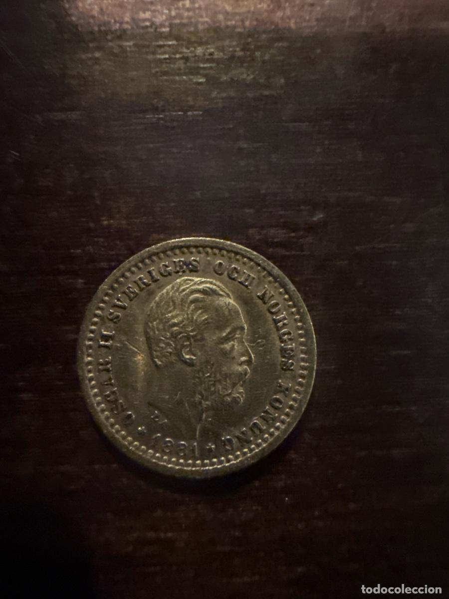 Monedas antiguas de Europa: Suecia 1881 - 5 Kronor Oro - &Oacute;scar II - Escasa Moneda (Tirada 65.000) - EBC/MBC+