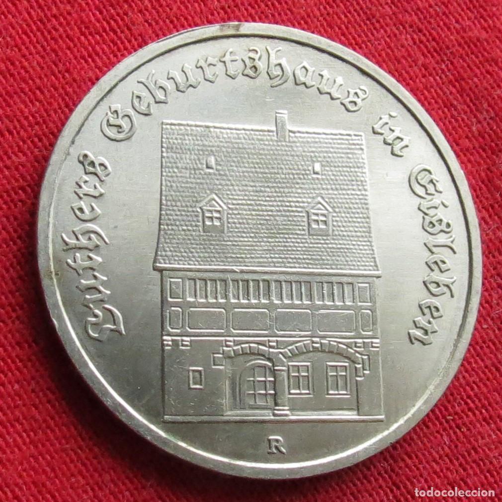 Monedas antiguas de Europa: Alemania DDR 5 marka 1983 Eisleben