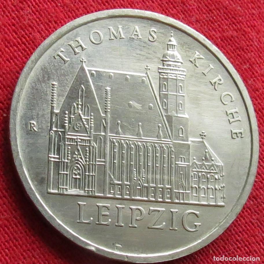 Monedas antiguas de Europa: Alemania DDR 5 marka 1984 Leipzig Thomas Kirche