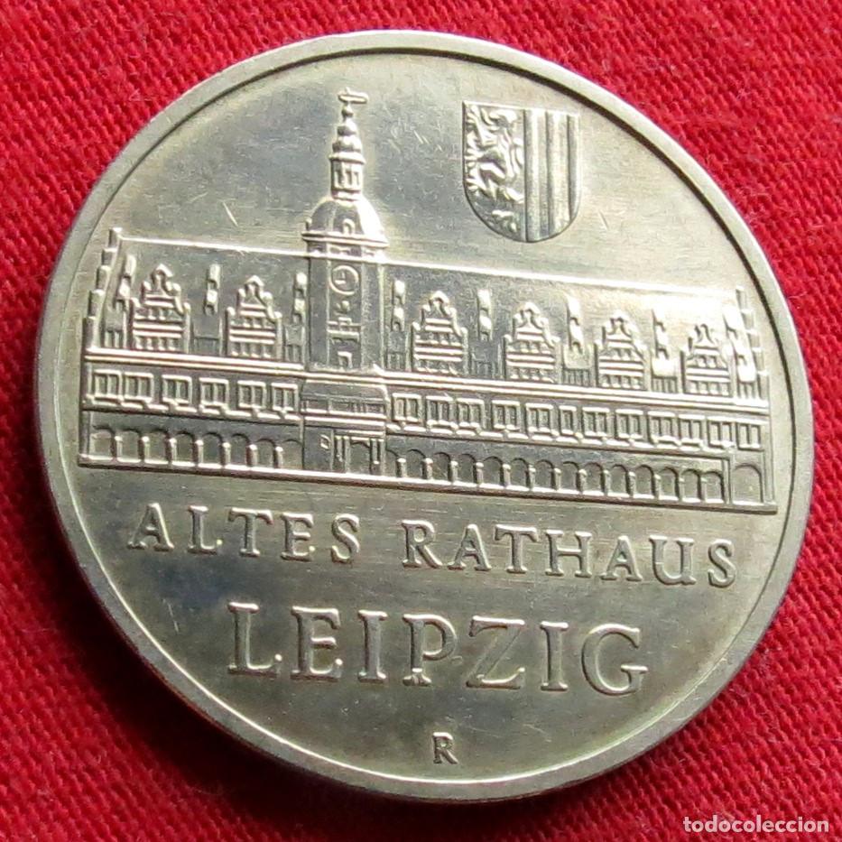 Monedas antiguas de Europa: Alemania DDR 5 marka 1984 Leipzig Altes Rathaus