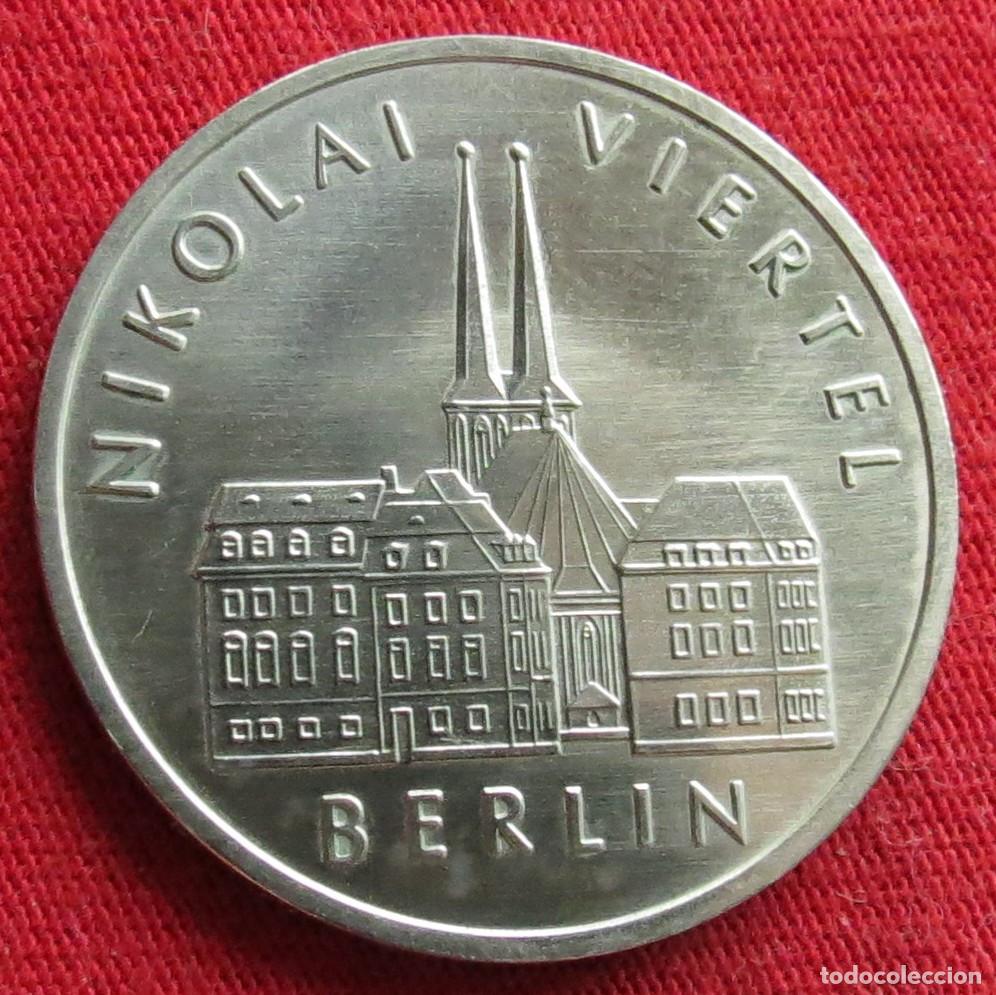 Monedas antiguas de Europa: Alemania DDR 5 marka 1987 Berlin Nikolai Viertel