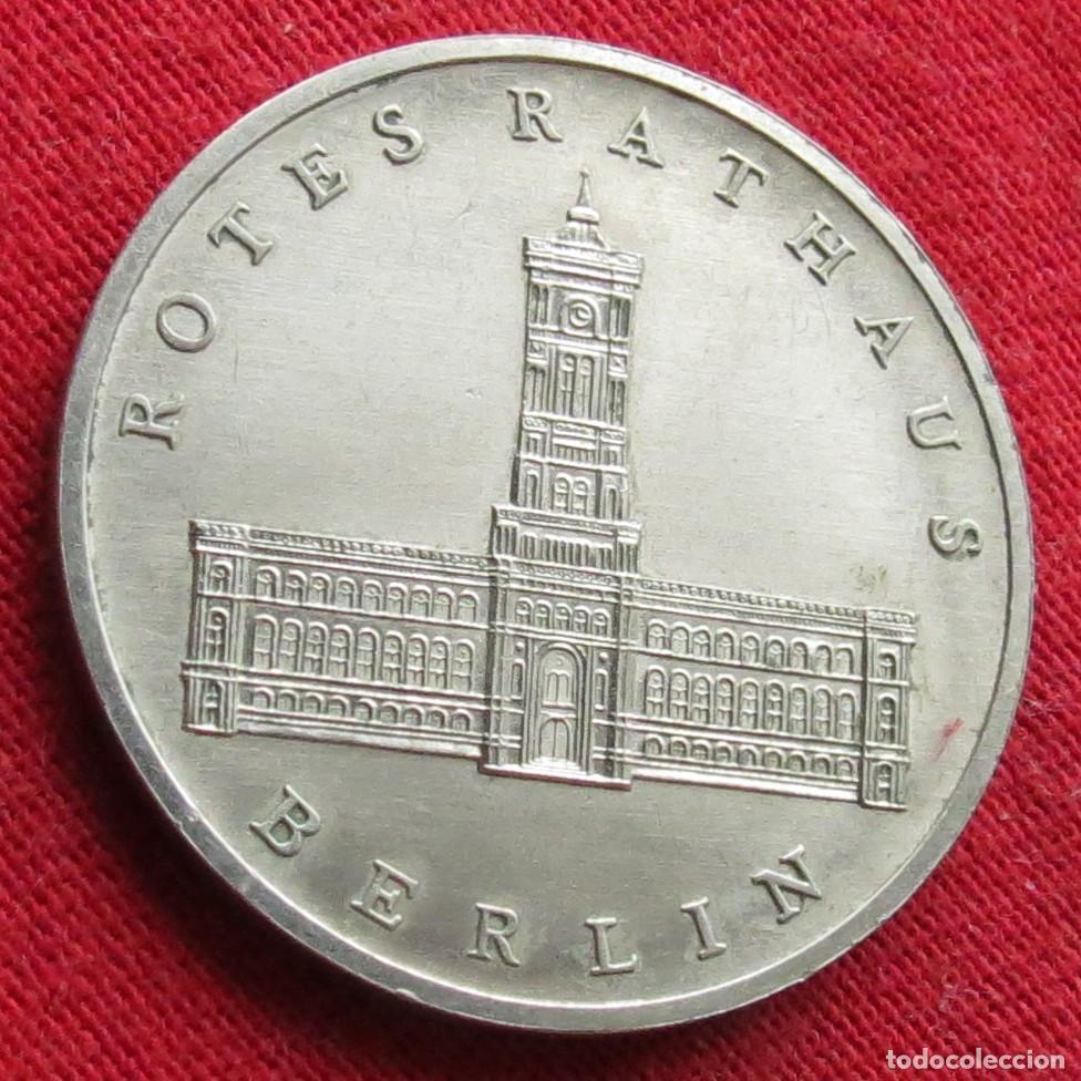Monedas antiguas de Europa: Alemania DDR 5 marka 1987 Berlin Rotes Rathaus