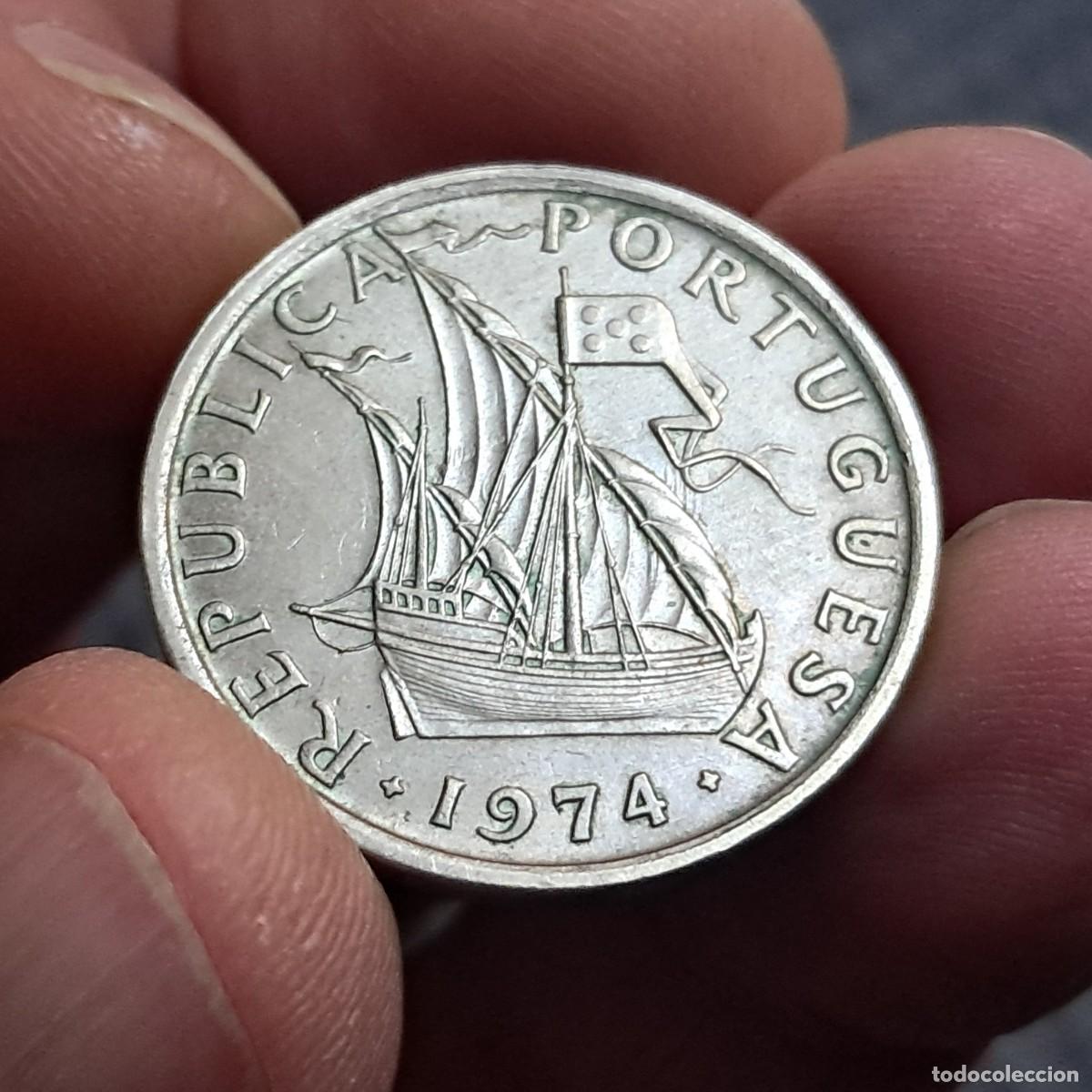 Monedas antiguas de Europa: MONEDA DE PORTUGAL 10 ESCUDOS 1974 XF, KM# 600, Gomes# R46.04, Sch&ouml;n# 50, N# 5444.