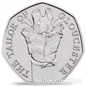Monedas antiguas de Europa: Reino Unido, 50 peniques 2018 &rdquo;Isabel II - 1982/2022- Sastre de Glouscoster&rdquo; UC#190.