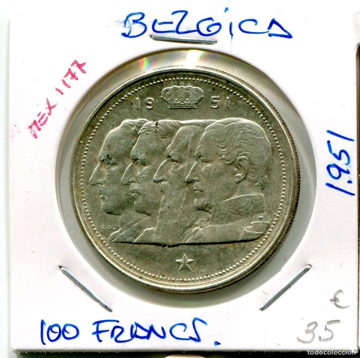 Monedas antiguas de Europa: 100 FRANCOS A&Ntilde;O 1951 BELGICA ( MEX1177 )