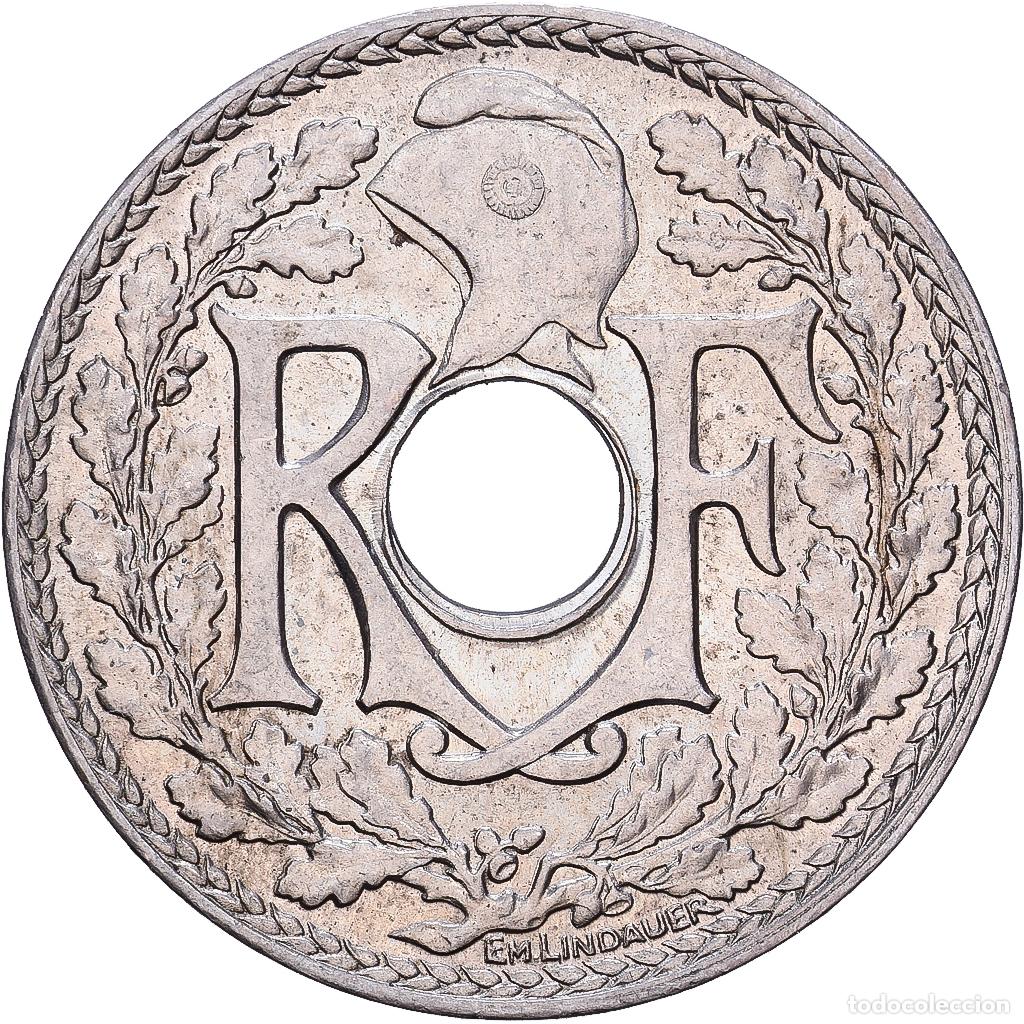 Monedas antiguas de Europa: [#228565] Francia, 10 Centimes, Lindauer, 1921, Cobre - n&iacute;quel, MBC+, KM:866a