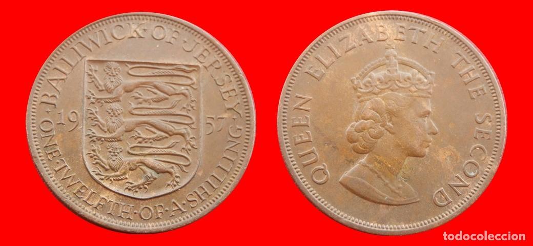 Monedas antiguas de Europa: 1/12 CHELIN SHILLING 1957 JERSEY-154954