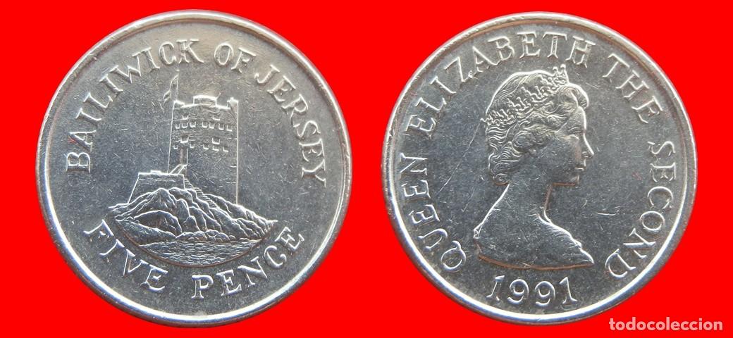 Monedas antiguas de Europa: 5 PENIQUES PENCE 1991 JERSEY-154971