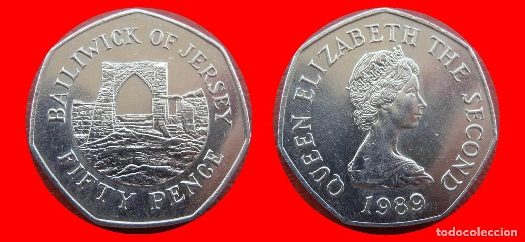 Monedas antiguas de Europa: 50 PENIQUES PENCE 1989 JERSEY-154987