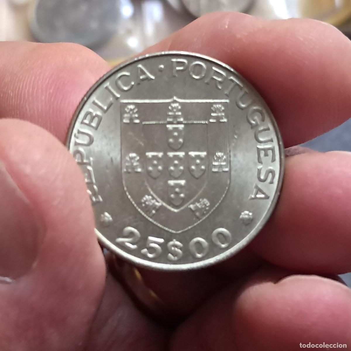 Monedas antiguas de Europa: MONEDA DE PORTUGAL 25 ESCUDOS ND (1984) INCM UNC, (A&ntilde;o Intern. personas discapacitadas) KM# 624.