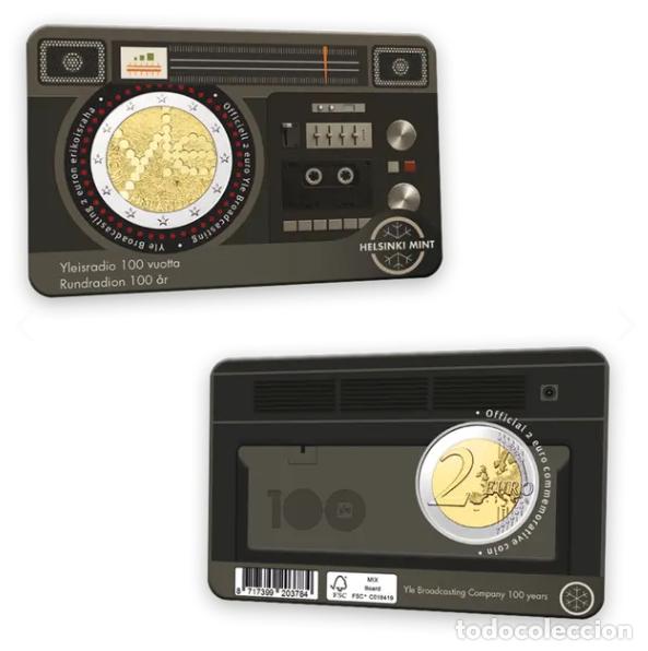 Monedas antiguas de Europa: 2 euros FINLANDIA 2026 Centenario Yle (Radio) coin card en FINLANDES