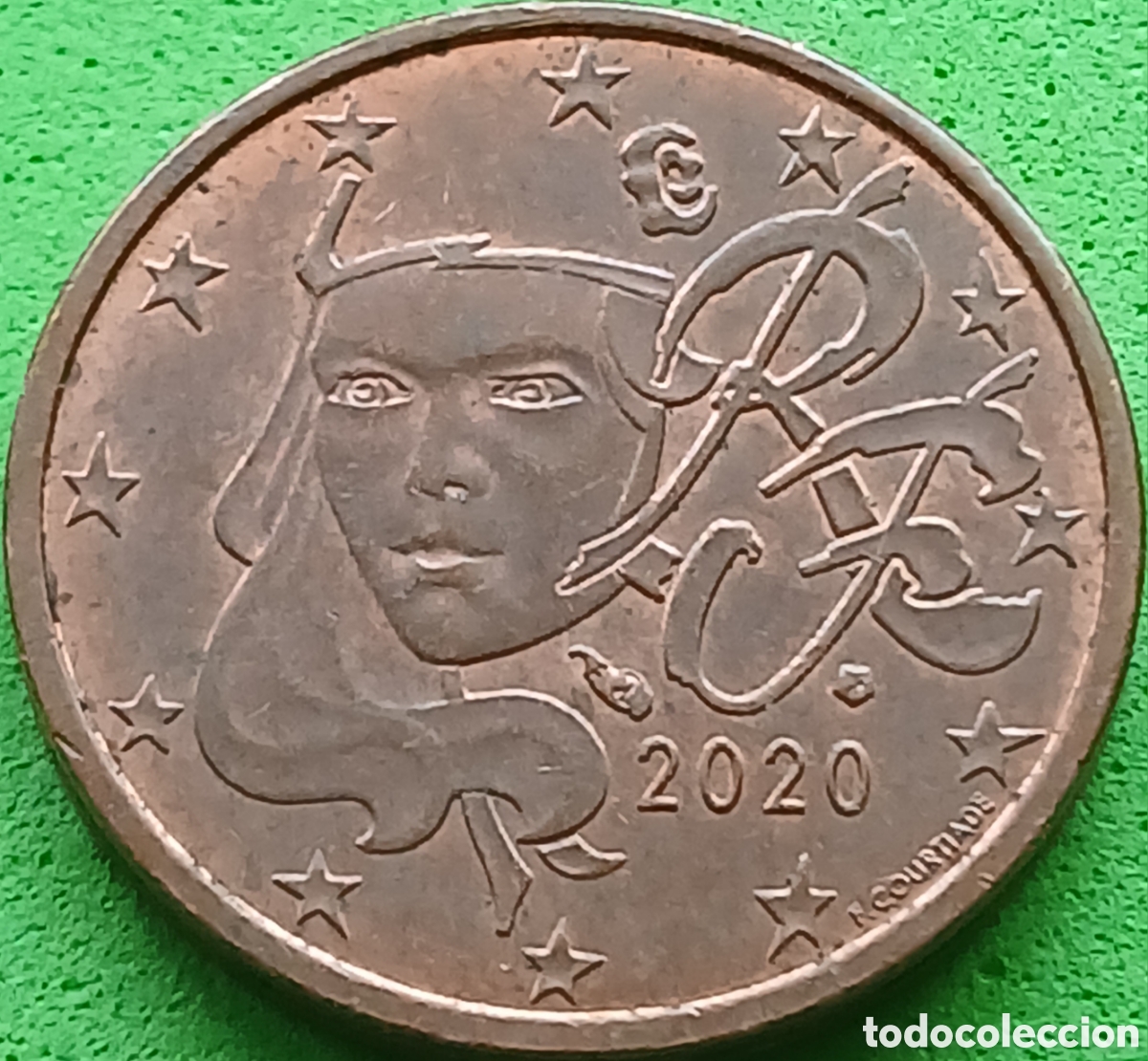 Monedas antiguas de Europa: Francia 2 c&eacute;ntimos 2020 km#1283 poco com&uacute;n