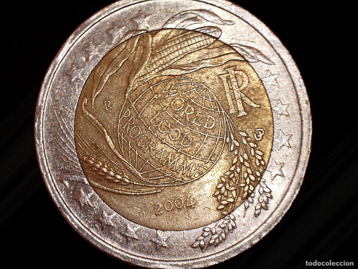 Monedas antiguas de Europa: 2 EUROS COMMEMORATIVOS ITALIA 2004 World Food Programme CIRCULADA MONEDAS MONEDA USADA COMMEMORATIVA