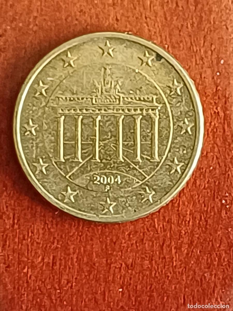 Monedas antiguas de Europa: Moneda de 50 c&eacute;ntimos Alemania del a&ntilde;o 2004 en buen estado.