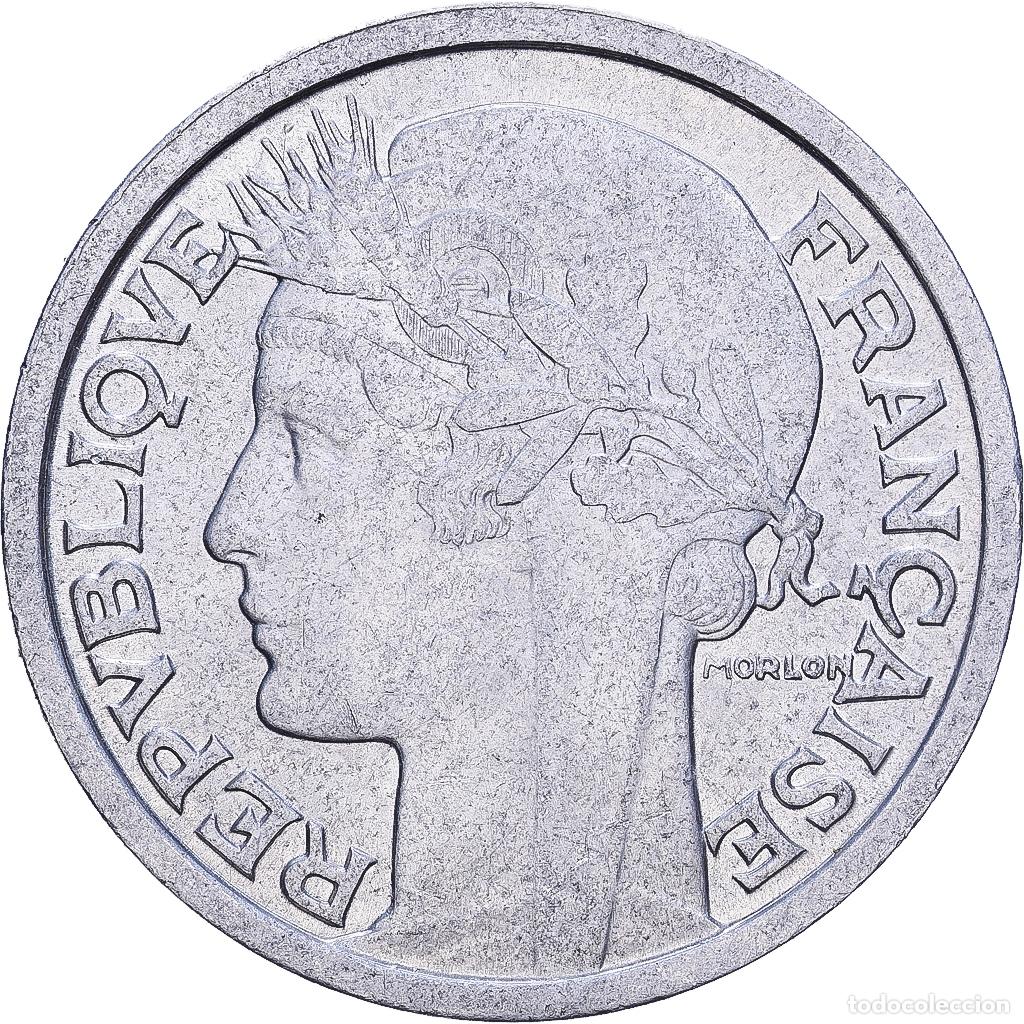 Monedas antiguas de Europa: [#228684] Francia, 2 Francs, Morlon, 1947, Aluminio, MBC, KM:886a.1