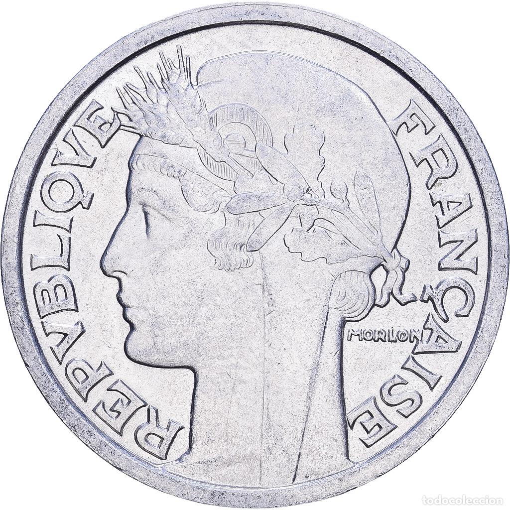 Monedas antiguas de Europa: [#228692] Francia, 2 Francs, Morlon, 1947, Aluminio, MBC+, KM:886a.1