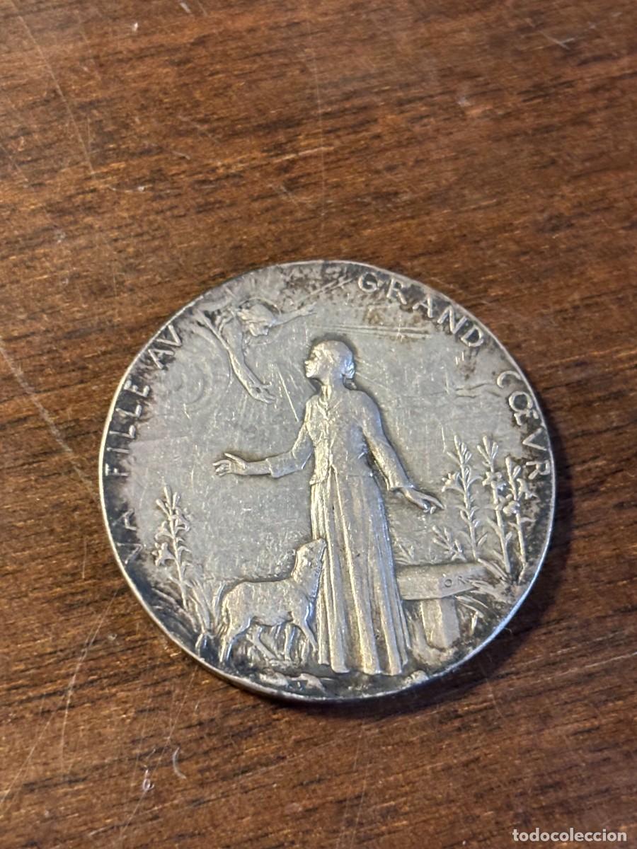 Monedas antiguas de Europa: Medalla O. Roty 1896 ARGENT + 20 Francs plata 1934