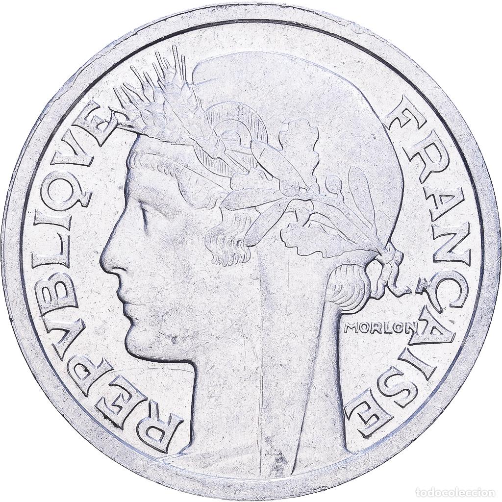 Monedas antiguas de Europa: [#228695] Francia, 2 Francs, Morlon, 1947, Aluminio, MBC, KM:886a.1