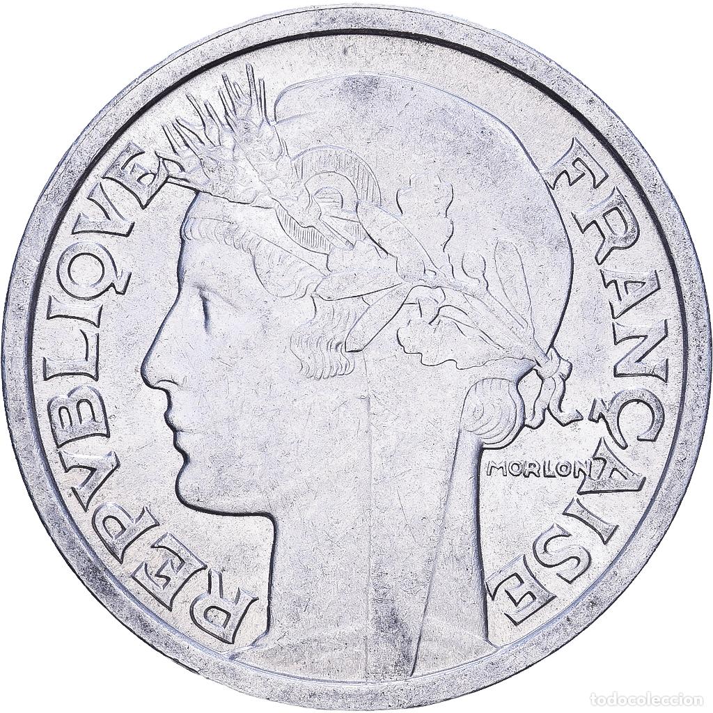 Monedas antiguas de Europa: [#228699] Francia, 2 Francs, Morlon, 1959, Aluminio, MBC, KM:886a.1