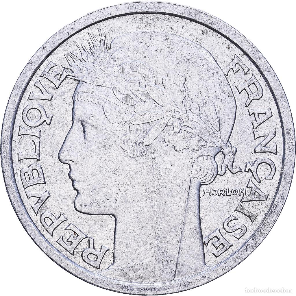 Monedas antiguas de Europa: [#228714] Francia, 2 Francs, Morlon, 1948, Aluminio, MBC+, KM:886a.1