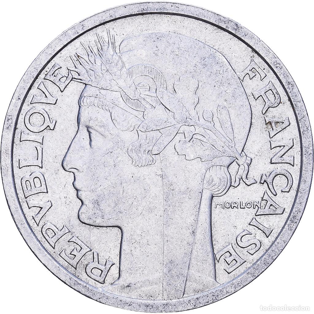 Monedas antiguas de Europa: [#228709] Francia, 2 Francs, Morlon, 1948, Aluminio, MBC, KM:886a.1