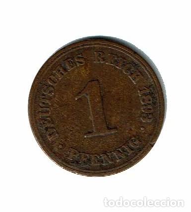 Monedas antiguas de Europa: ALEMANIA 1 PFENNIG 1893 A -