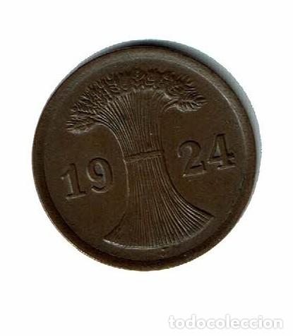 Monedas antiguas de Europa: ALEMANIA 2 PFENNIG 1924 J