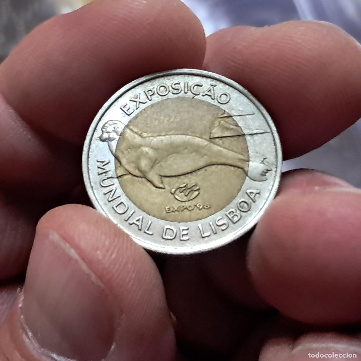 Monedas antiguas de Europa: MONEDA DE PORTUGAL 100 ESCUDOS 1997 INCM F, (Expo 98 Le&oacute;n Marino) KM# 693, Gomes# R91, N# 4729.