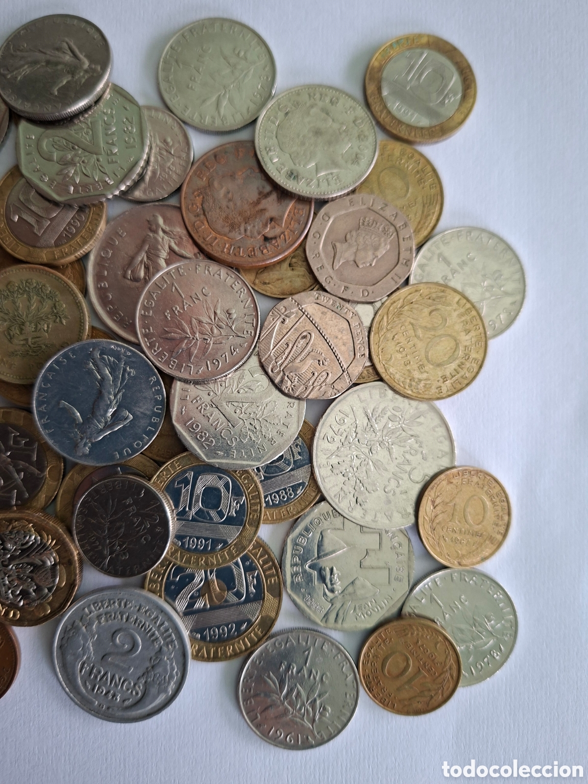 Old Coins of Europe: Lote 50 monedas francesas e inglesas