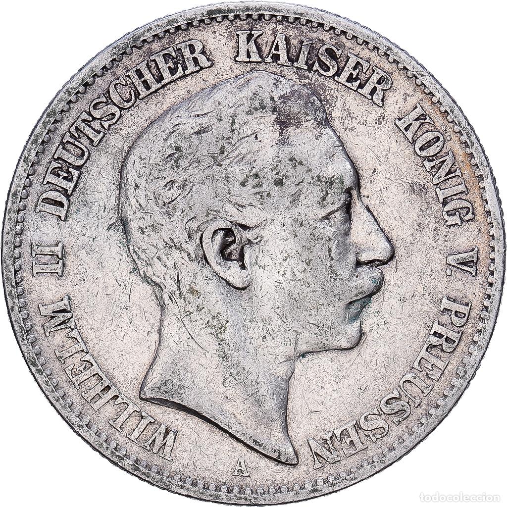 Monedas antiguas de Europa: [#1552098] Estados alemanes, PRUSSIA, Wilhelm II, 2 Mark, 1891, Berlin, Plata, MBC, KM:522