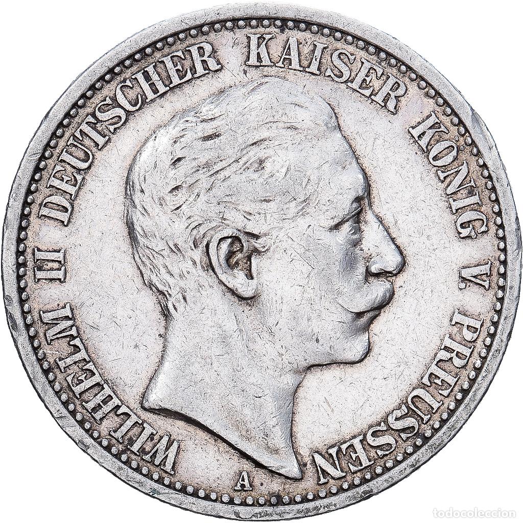 Monedas antiguas de Europa: [#1552102] Estados alemanes, PRUSSIA, Wilhelm II, 2 Mark, 1908, Berlin, Plata, MBC, KM:522