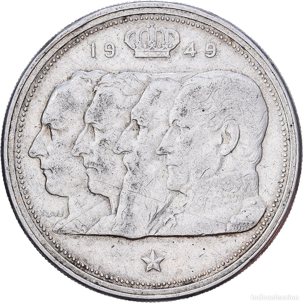 Monedas antiguas de Europa: [#1552137] B&eacute;lgica, R&eacute;gence Prince Charles, 100 Francs, 100 Frank, 1949, Brussels, Plata