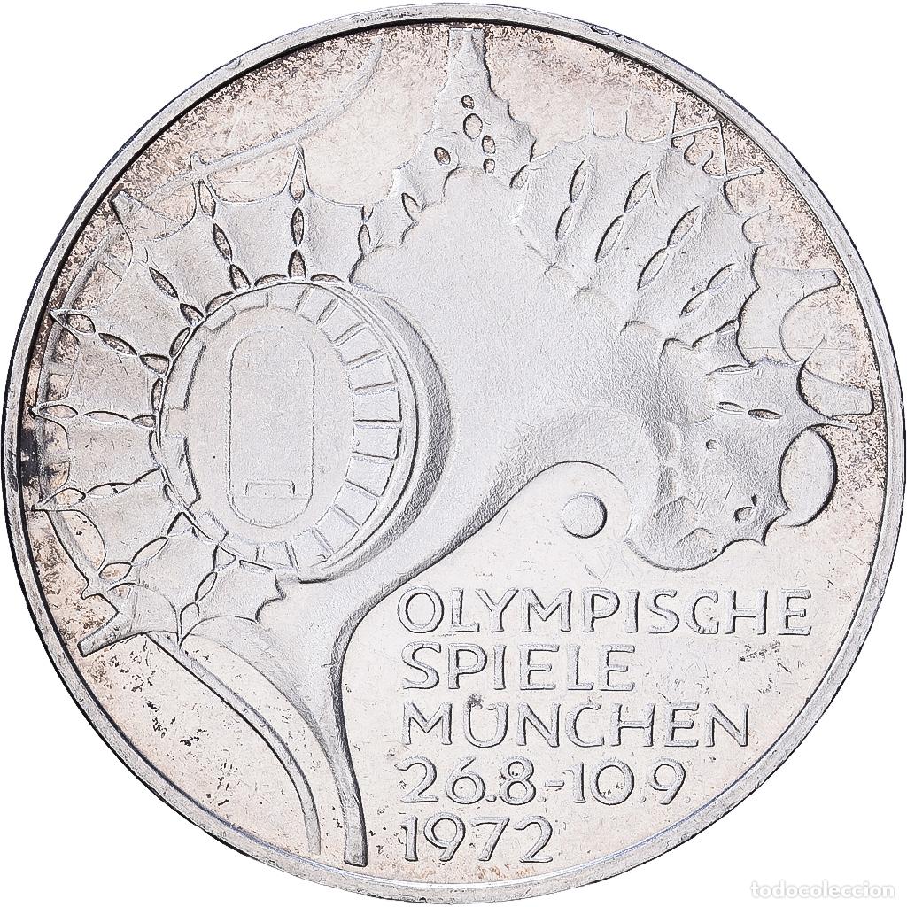 Monedas antiguas de Europa: [#1552145] ALEMANIA - REP&Uacute;BLICA FEDERAL, 10 Mark, 1972, Stuttgart, Plata, EBC, KM:133