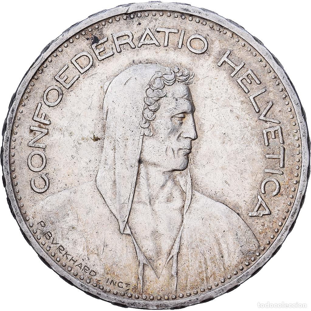 Monedas antiguas de Europa: [#1552142] Suiza, 5 Francs, 1933, Bern, Plata, MBC, KM:40
