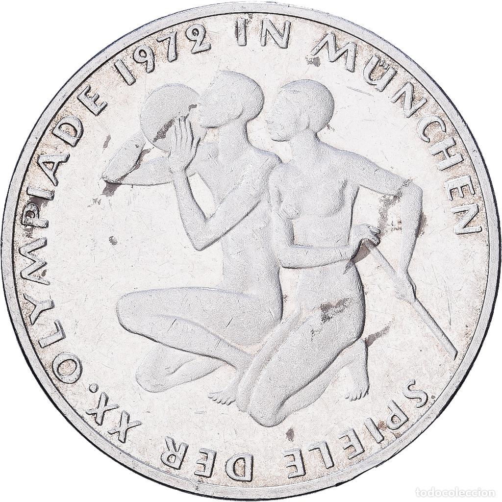 Monedas antiguas de Europa: [#1552143] ALEMANIA - REP&Uacute;BLICA FEDERAL, 10 Mark, 1972, Stuttgart, Plata, EBC, KM:132