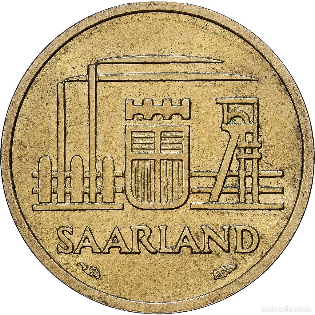 Monedas antiguas de Europa: [#1552173] SARRE, 10 Franken, 1954, Paris, Aluminio - bronce, MBC+, Gadoury:1, KM:1