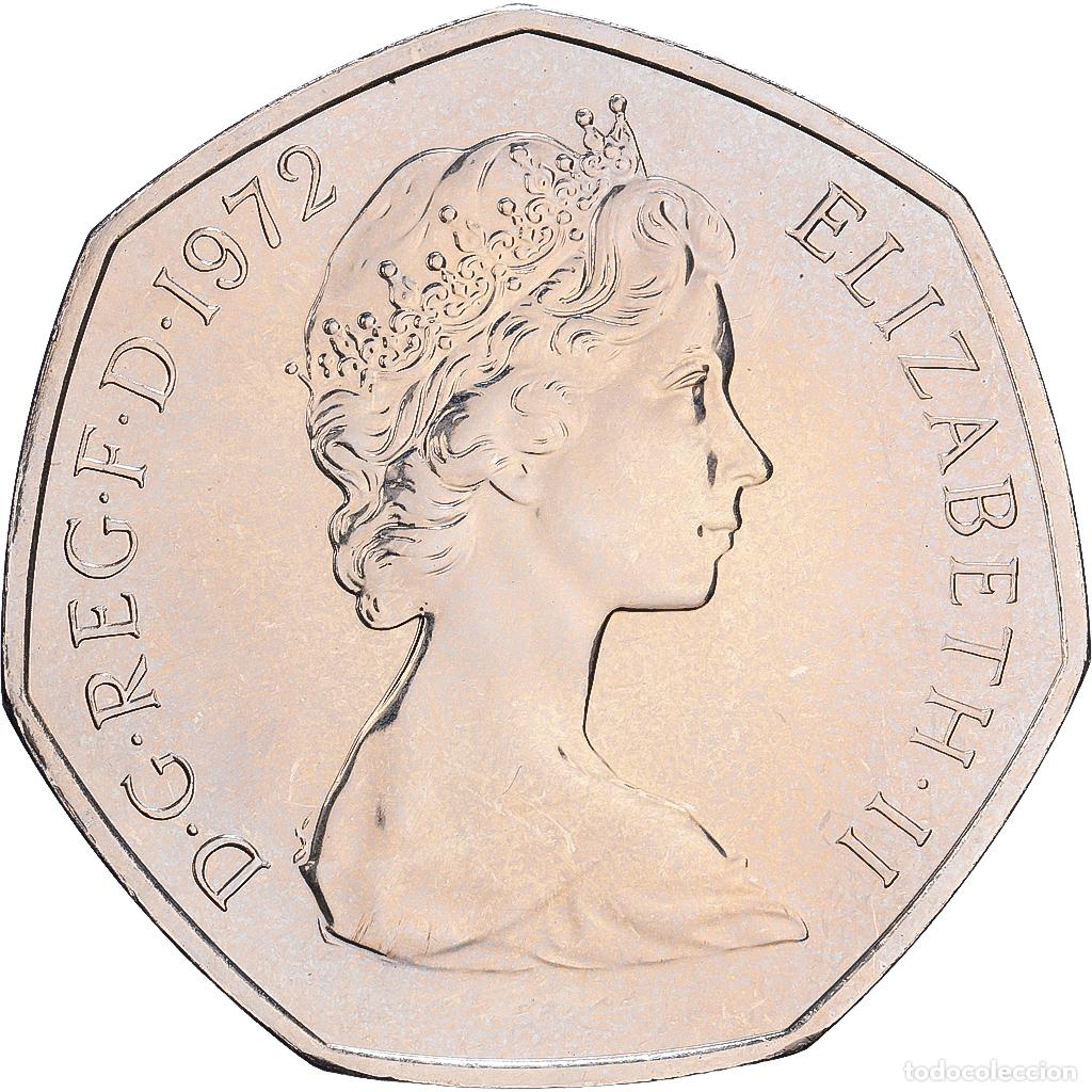 Monedas antiguas de Europa: [#1552161] Gran Breta&ntilde;a, Elizabeth II, 50 New Pence, 1972, BU, Cobre - n&iacute;quel, FDC