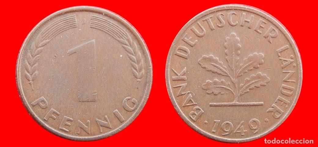 Monedas antiguas de Europa: 1 PFENNIG 1949-J BRD ALEMANIA-154992