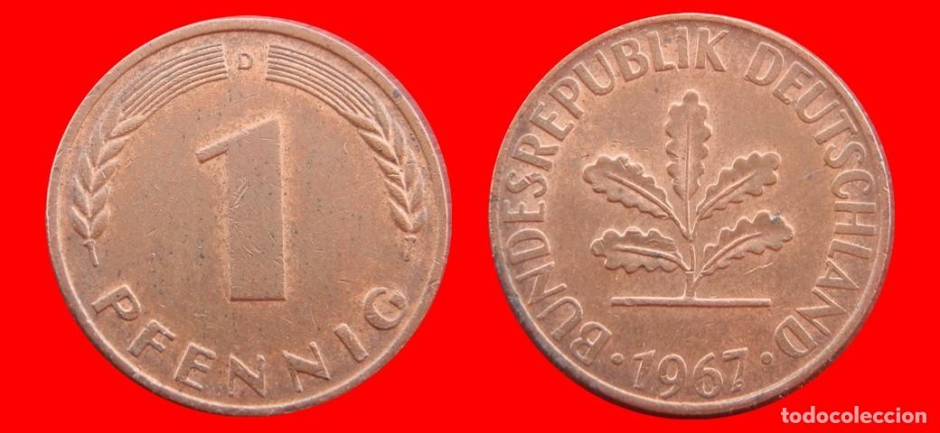 Monedas antiguas de Europa: 1 PFENNIG 1967-D BRD ALEMANIA-154993