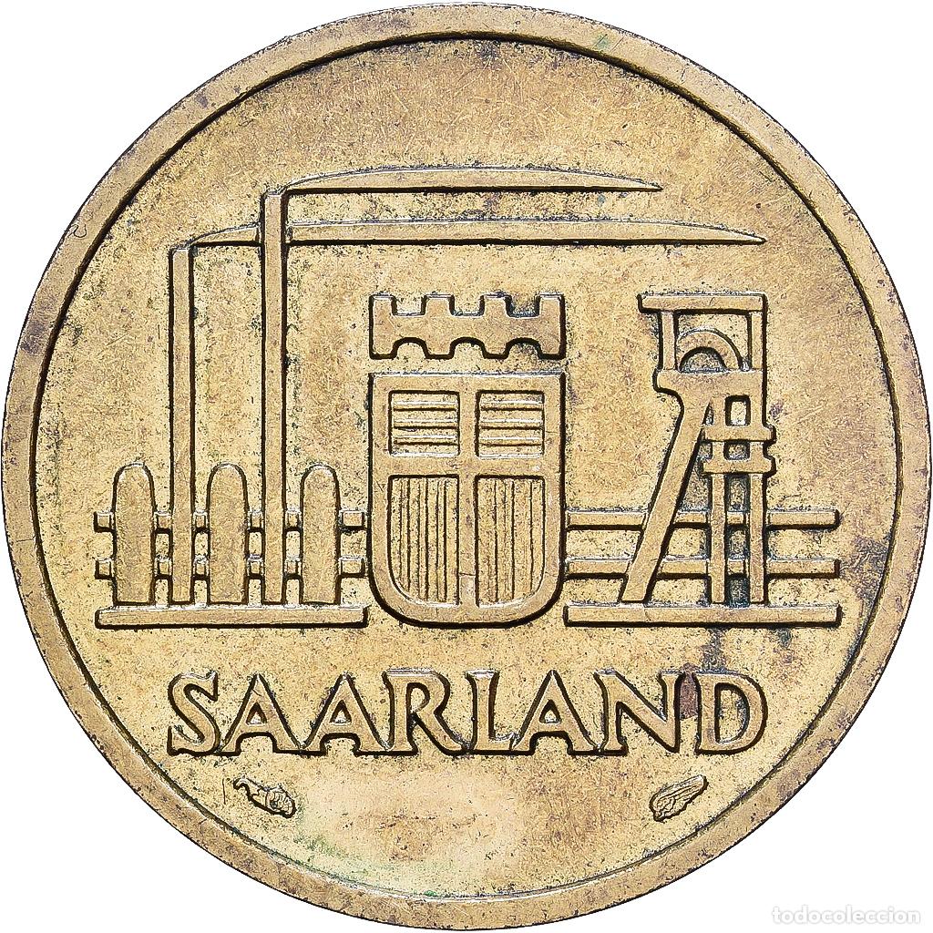 Monedas antiguas de Europa: [#1552169] SARRE, 20 Franken, 1954, Paris, Aluminio - bronce, EBC, Gadoury:2, KM:2