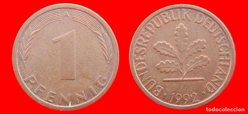 Monedas antiguas de Europa: 1 PFENNIG 1992-A BRD ALEMANIA-154997