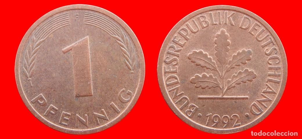 Monedas antiguas de Europa: 1 PFENNIG 1992-F BRD ALEMANIA-154998