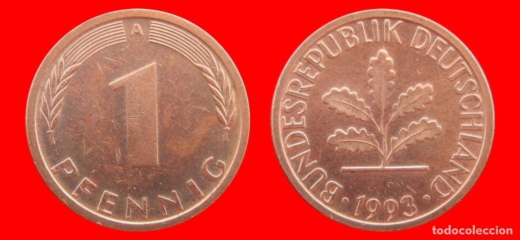 Monedas antiguas de Europa: 1 PFENNIG 1993-A BRD ALEMANIA-15500