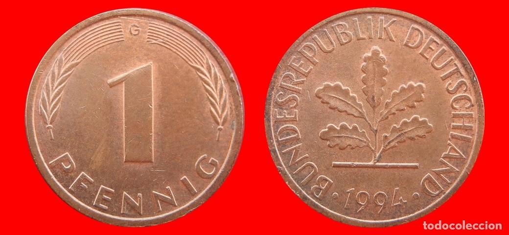 Monedas antiguas de Europa: 1 PFENNIG 1994-G BRD ALEMANIA-15503