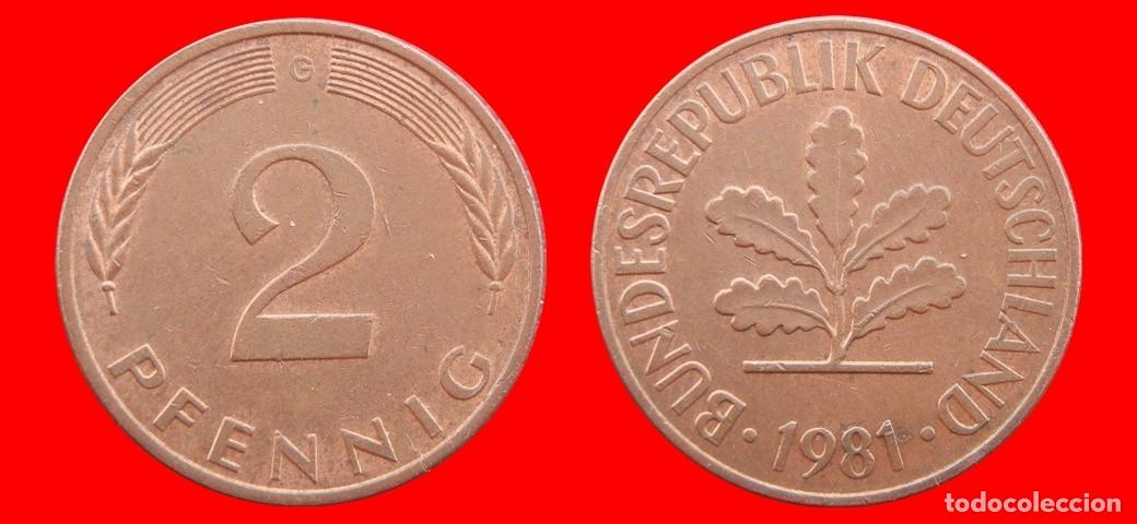 Monedas antiguas de Europa: 2 PFENNIG 1981-G BRD ALEMANIA-155012