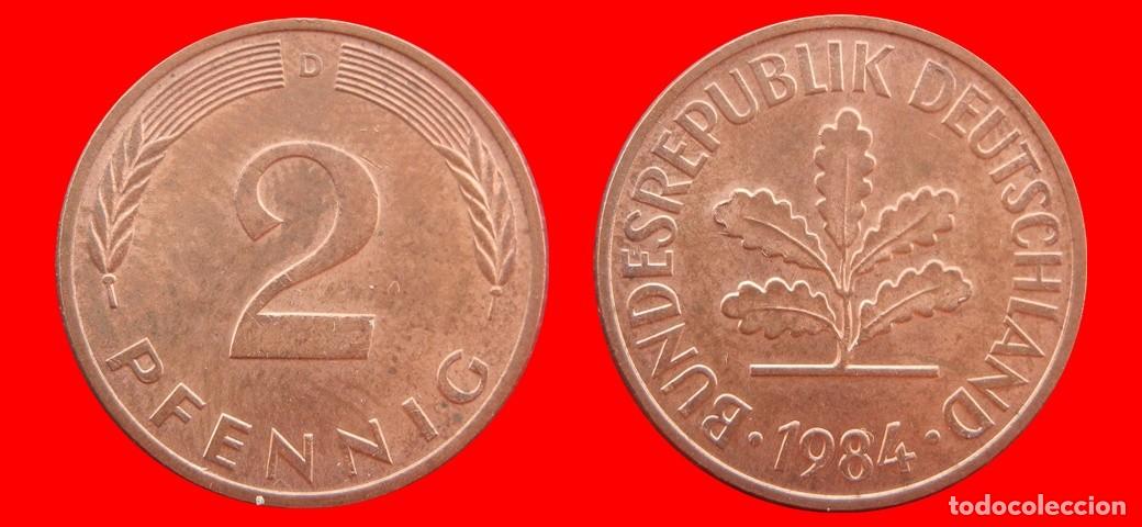 Monedas antiguas de Europa: 2 PFENNIG 1984-D BRD ALEMANIA-155016