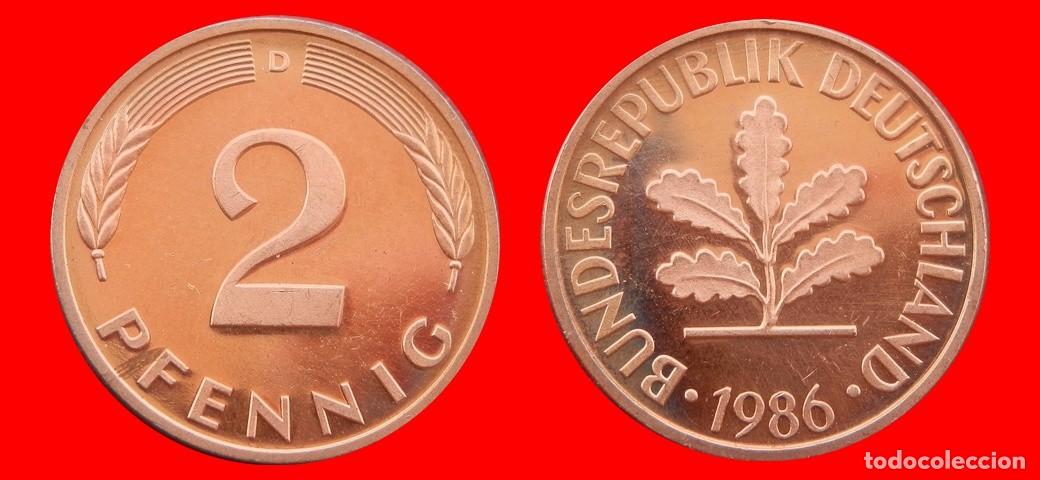 Monedas antiguas de Europa: 2 PFENNIG 1986-D BRD ALEMANIA-155021