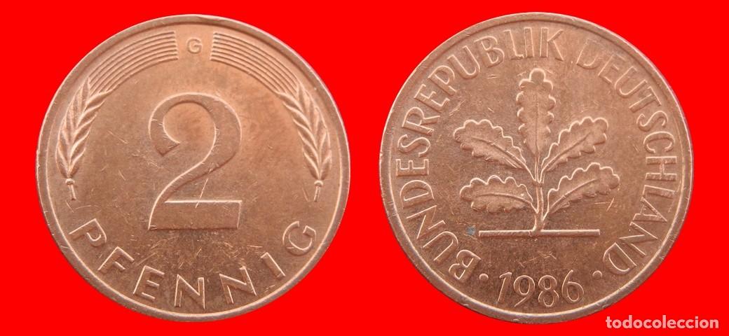 Monedas antiguas de Europa: 2 PFENNIG 1986-G BRD ALEMANIA-155023