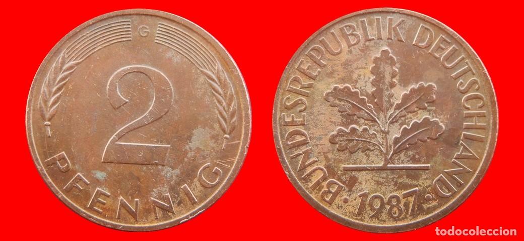 Monedas antiguas de Europa: 2 PFENNIG 1987-G BRD ALEMANIA-155026