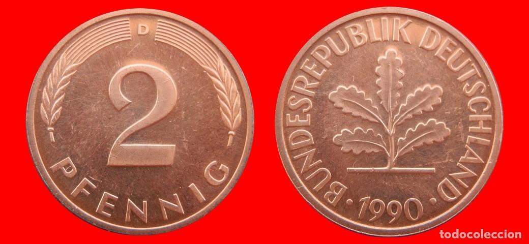 Monedas antiguas de Europa: 2 PFENNIG 1990-D BRD ALEMANIA-155030